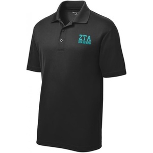 Zeta Tau Alpha Greek Letter Polos Small Black