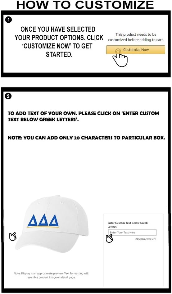 image:imagePersonalized Delta Delta Delta Greek Line HatWhite