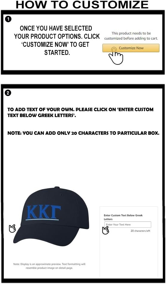 image:imagePersonalized Kappa Kappa Gamma Greek Line HatNavy Blue