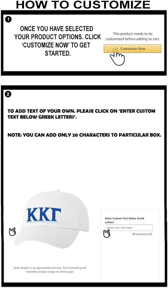 image:imagePersonalized Kappa Kappa Gamma Greek Line HatWhite