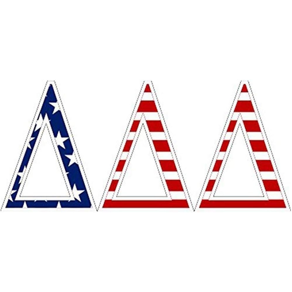 image:imageDelta Delta Delta American Flag Greek Letter Sticker 25 Tall