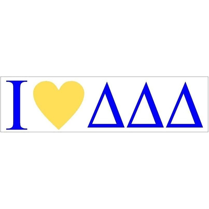 image:imageDelta Delta Delta I Love Bumper Sticker