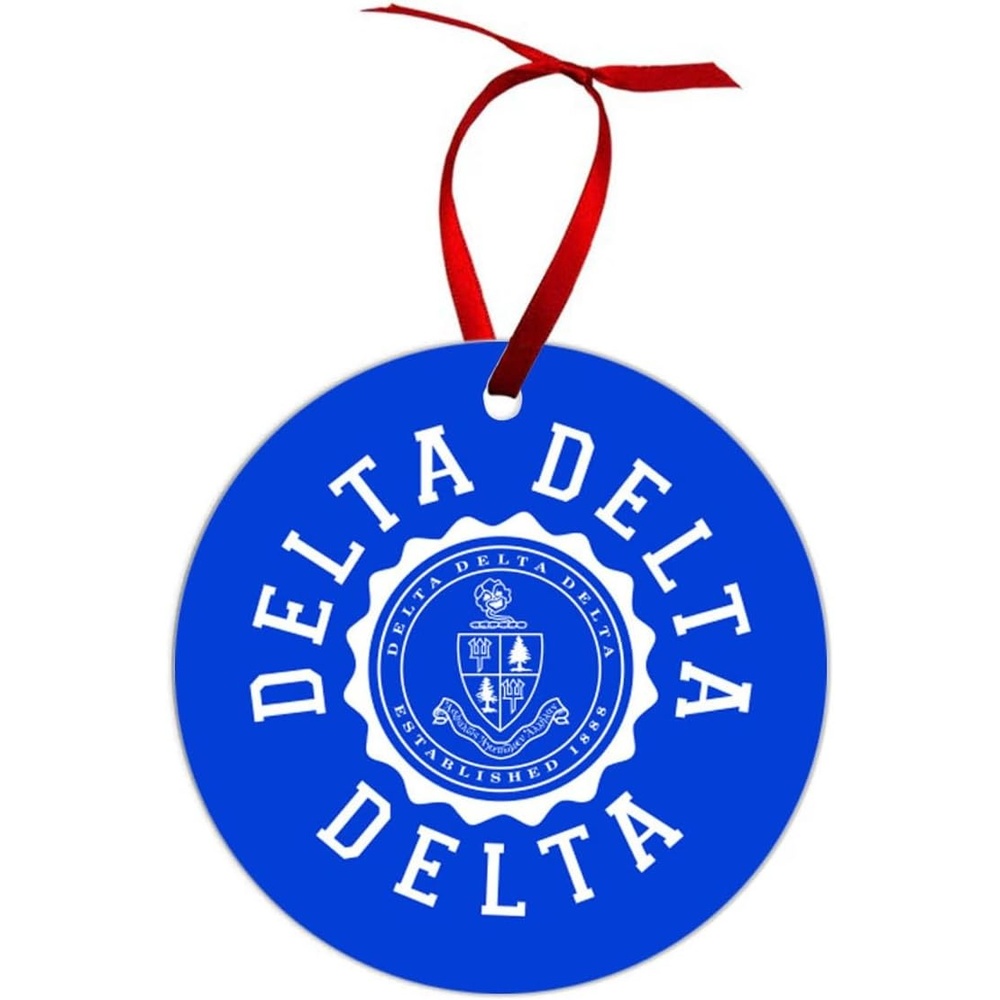 image:imageDelta Delta Delta Shield Christmas Ornaments