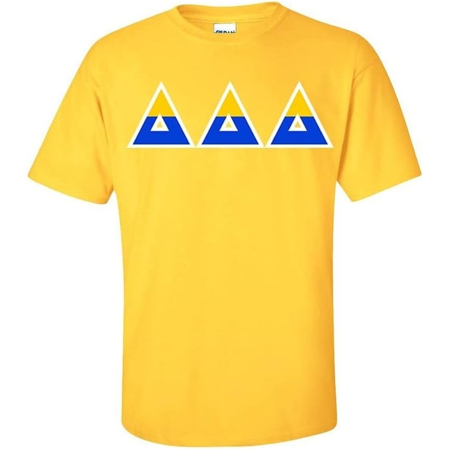 image:imageDelta Delta Delta Two Tone Greek Lettered TShirtGold