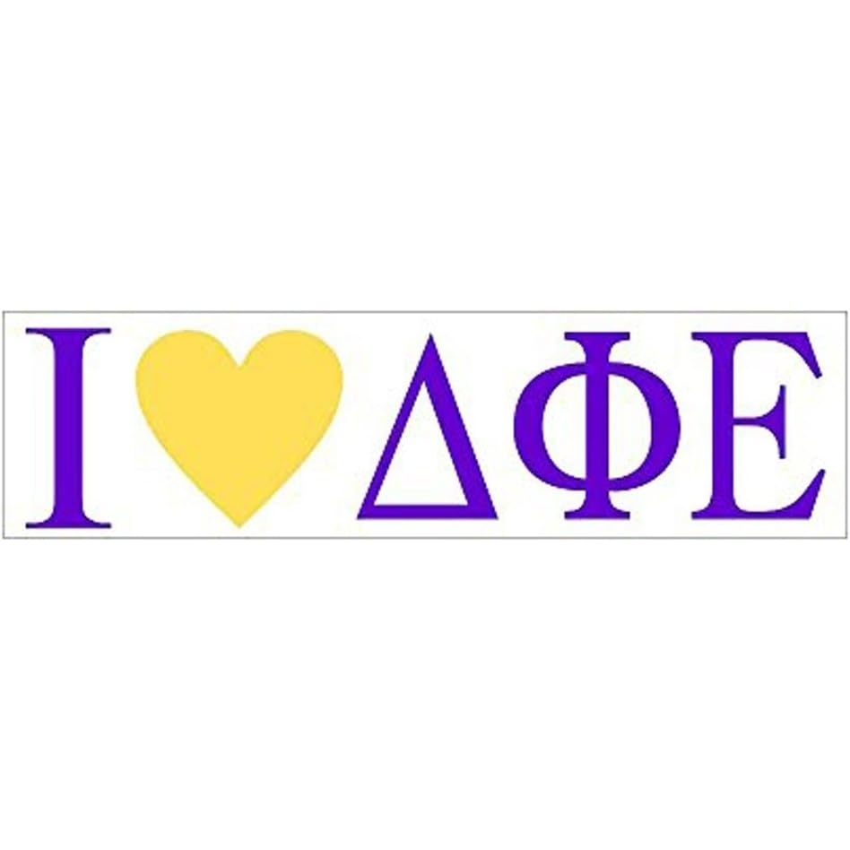 image:imageDelta Phi Epsilon DPHIE I Love Bumper Sticker