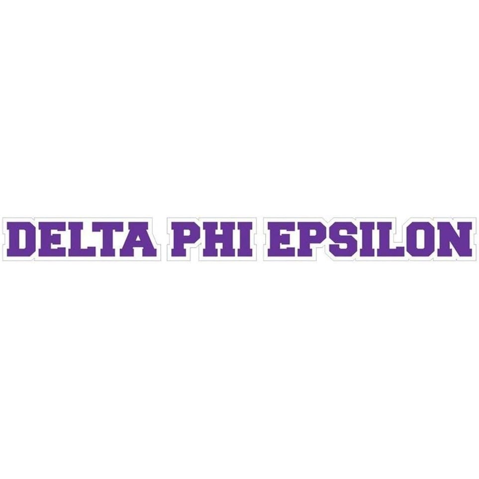 image:imageDelta Phi Epsilon DPHIE Long Window Sticker