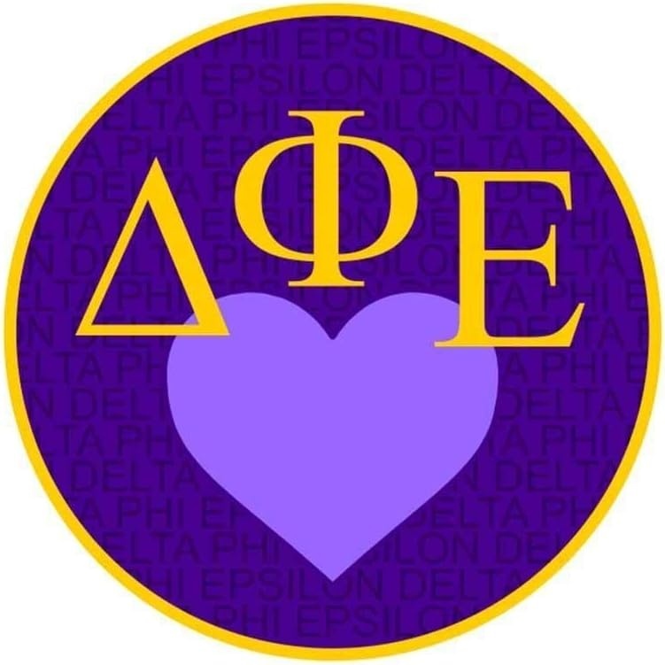 image:imageDelta Phi Epsilon DPHIE Mascot Round Decals