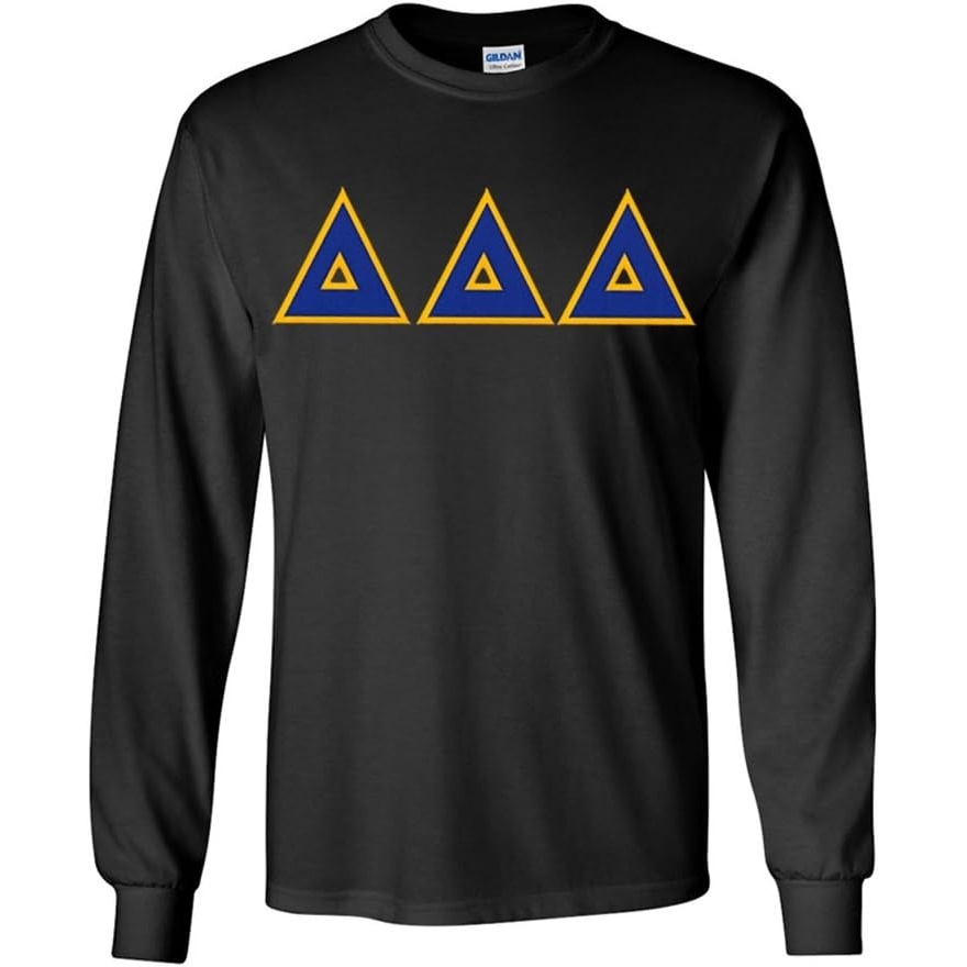 image:imageGreekgear Delta Delta Delta Lettered Long Sleeve TeeBlack