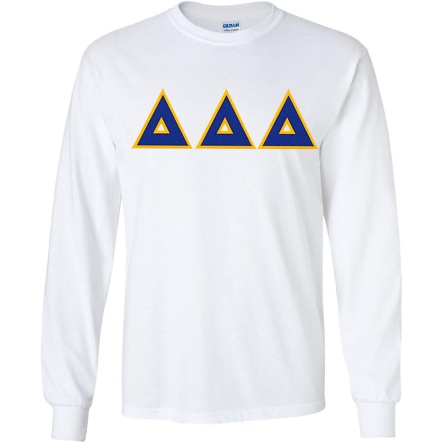 image:imageGreekgear Delta Delta Delta Lettered Long Sleeve TeeWhite