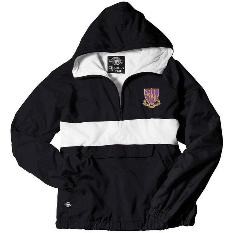 image:imageGreekgear Delta Phi Epsilon DPHIE AnorakBlackWhite
