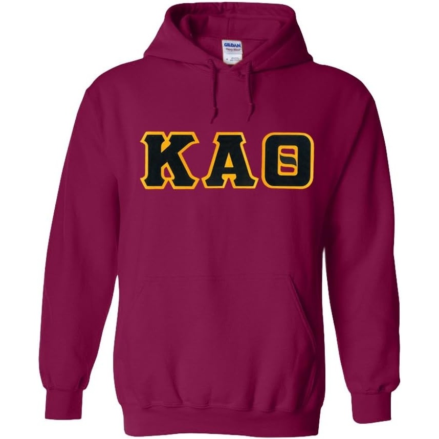 image:imageKappa Alpha Theta Lettered Hooded SweatshirtMagenta Pink