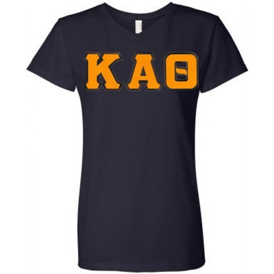 image:imageKappa Alpha Theta Lettered V Neck TeeNavy Blue
