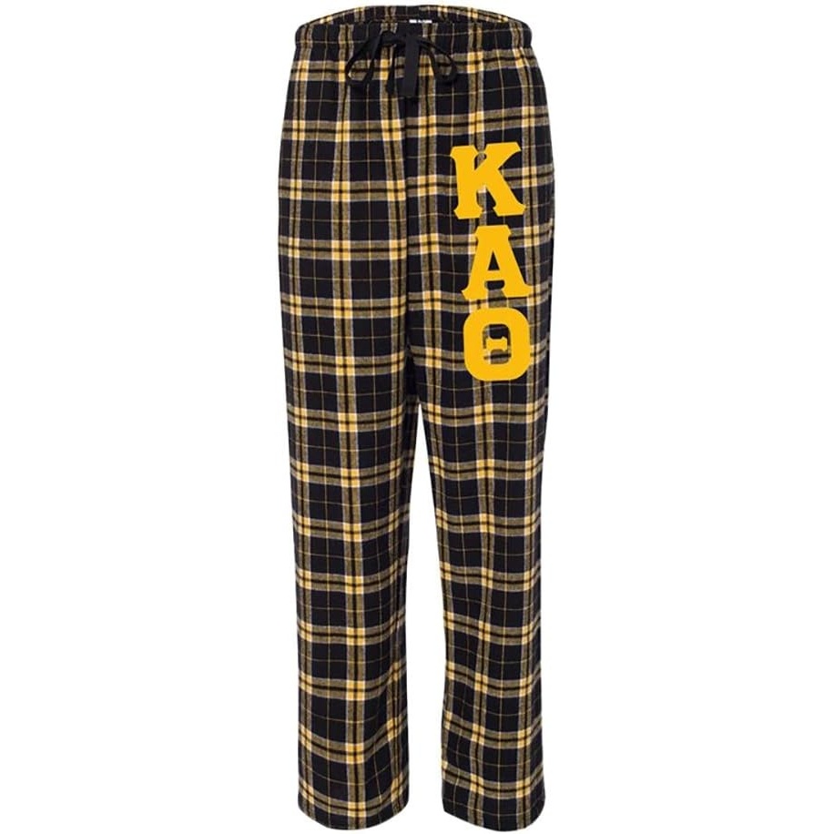 image:imageKappa Alpha Theta Pajamas Flannel Plaid PantBlackGold