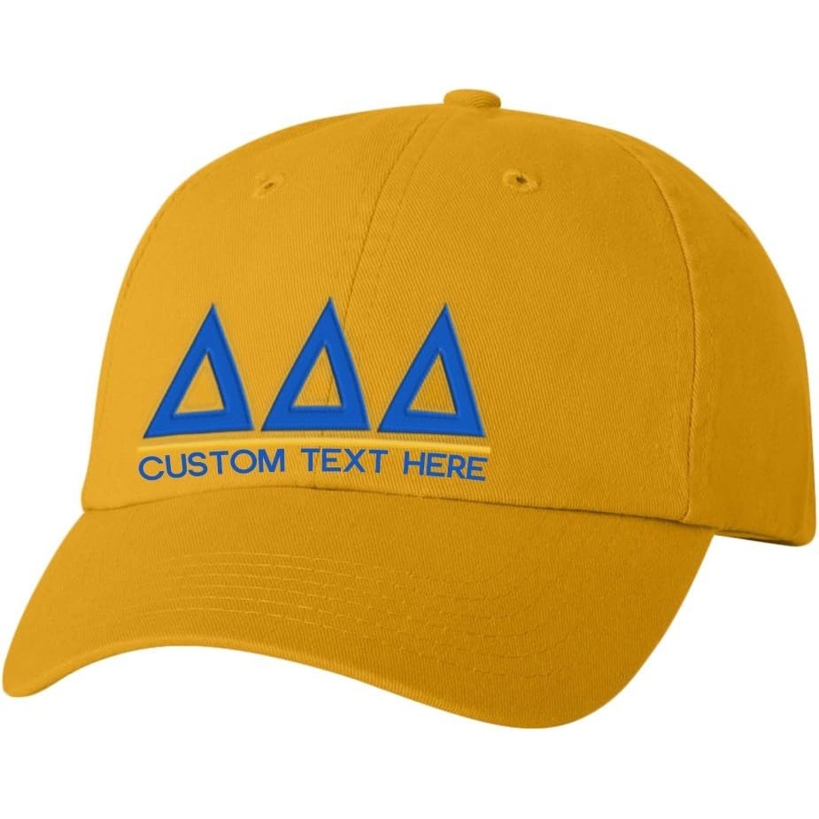 image:imagePersonalized Delta Delta Delta Greek Line HatGold