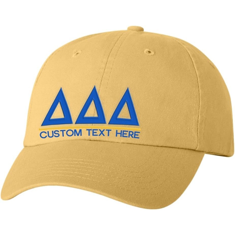 image:imagePersonalized Delta Delta Delta Greek Line HatYellow