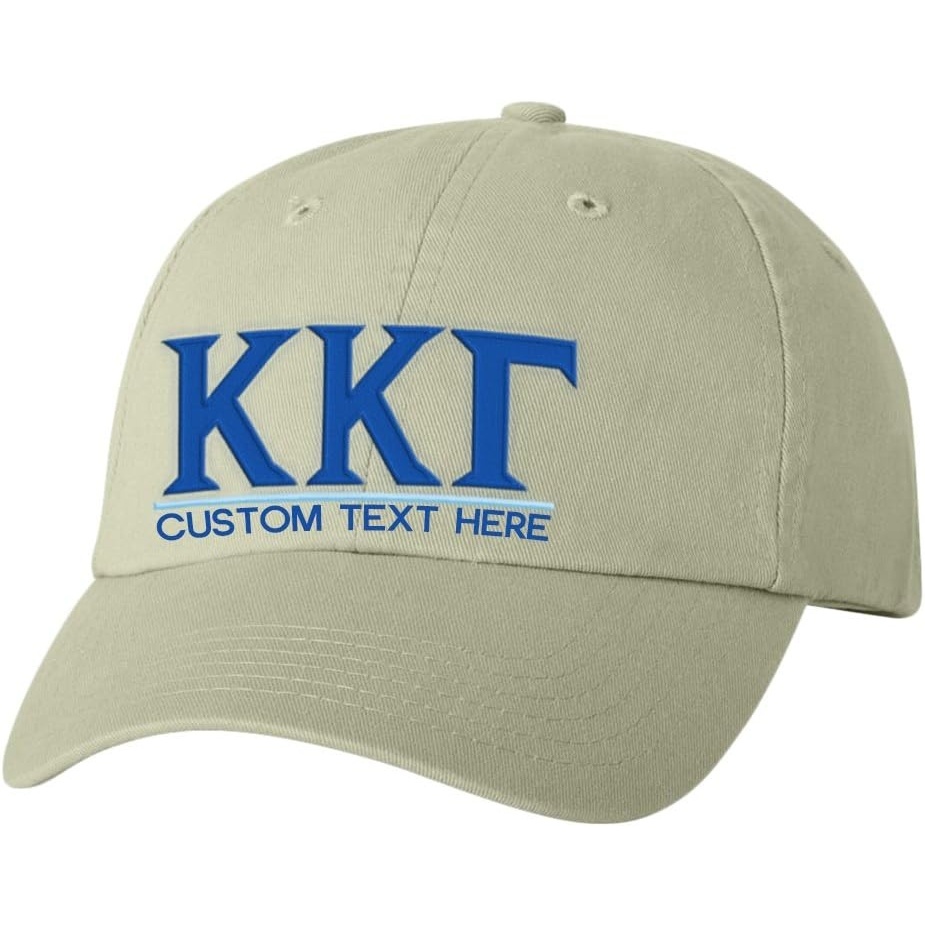 image:imagePersonalized Kappa Kappa Gamma Greek Line HatTan