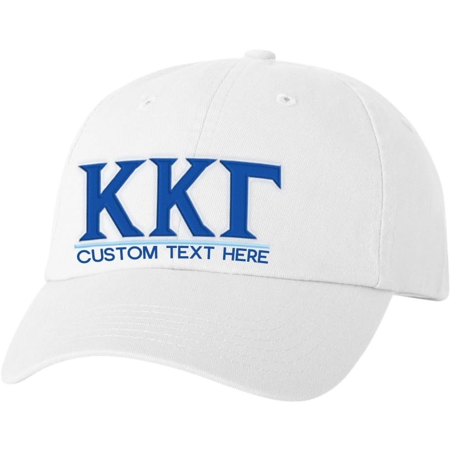 image:imagePersonalized Kappa Kappa Gamma Greek Line HatWhite