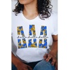 Delta Delta Delta Floral Big Lettered T-Shirt(White)