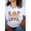 Delta Phi Epsilon Floral Big Lettered T-Shirt(White)
