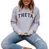 Kappa Alpha Theta Nickname College Crew(Light Grey)