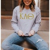 Kappa Alpha Theta University Crewneck Sweatshirt(Light Grey)