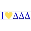 Delta Delta Delta I Love Bumper Sticker