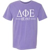 Delta Phi Epsilon Custom Greek Lettered Short Sleeve T-Shirt(Violet)