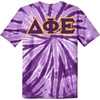 Delta Phi Epsilon DPHIE Lettered Tie-Dye T-Shirts(Purple)