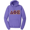 Delta Phi Epsilon DPHIE Pigment-Dyed Lettered Hooded Sweatshirt(Amethyst)