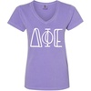 Delta Phi Epsilon DPHIE V-Neck T-Shirt(Violet)