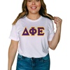 Delta Phi Epsilon Lettered Tee(White)