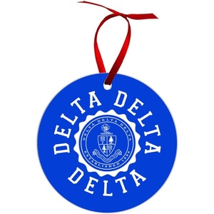 Delta Delta Delta Shield Christmas Ornaments