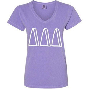 Delta Delta Delta V-Neck T-Shirt(Violet)