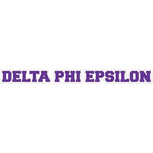 Delta Phi Epsilon DPHIE Long Window Sticker