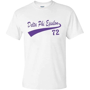 Delta Phi Epsilon DPHIE Tail T-Shirts(White)