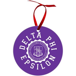 Delta Phi Epsilon Shield Christmas Ornaments