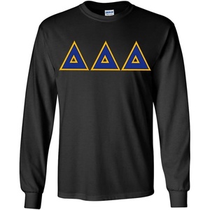 Greekgear Delta Delta Delta Lettered Long Sleeve Tee(Black)