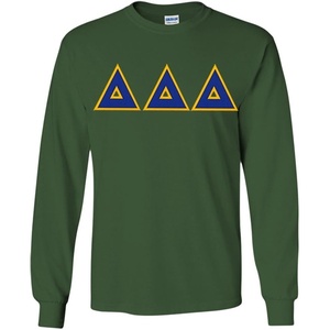Greekgear Delta Delta Delta Lettered Long Sleeve Tee(Forest Green)