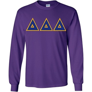 Greekgear Delta Delta Delta Lettered Long Sleeve Tee(Purple)