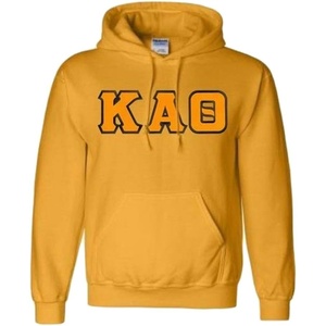 Kappa Alpha Theta Lettered Hooded Sweatshirt(Athletic Gold)
