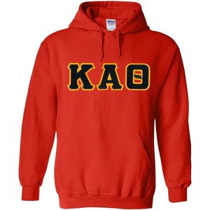 Kappa Alpha Theta Lettered Hooded Sweatshirt(Orange)