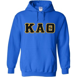 Kappa Alpha Theta Lettered Hooded Sweatshirt(Royal Blue)