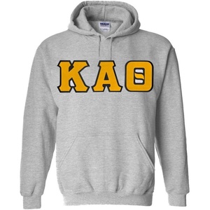 Kappa Alpha Theta Lettered Hooded Sweatshirt(Sports Grey)