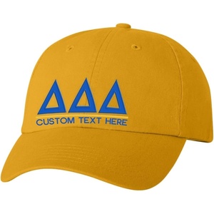 Personalized Delta Delta Delta Greek Line Hat(Gold)