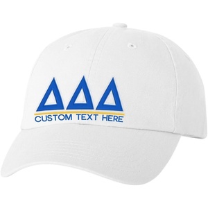 Personalized Delta Delta Delta Greek Line Hat(White)
