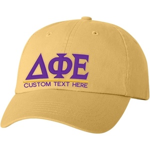 Personalized Delta Phi Epsilon DPHIE Greek Line Hat(Yellow)