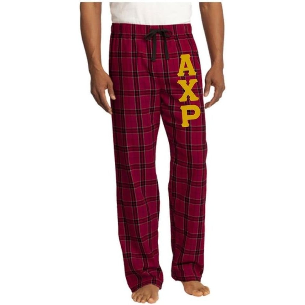image:imageGreekgear Alpha Chi Rho Flannel Plaid Pant PJsRed