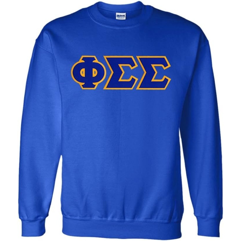 image:imageGreekgear Phi Sigma Sigma Lettered CrewneckRoyal Blue