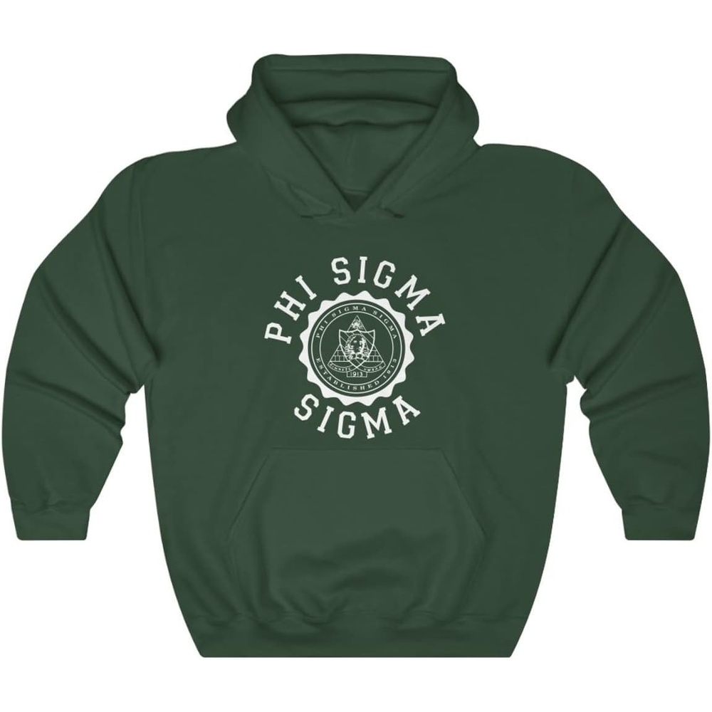 image:imageGreekgear Phi Sigma Sigma Unisex College Seal HoodieForest Green