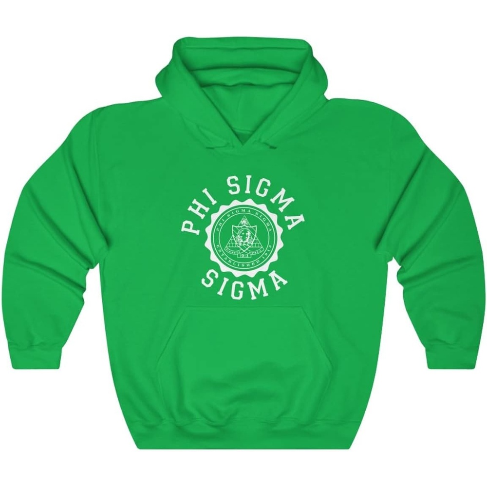 image:imageGreekgear Phi Sigma Sigma Unisex College Seal HoodieIrish Green